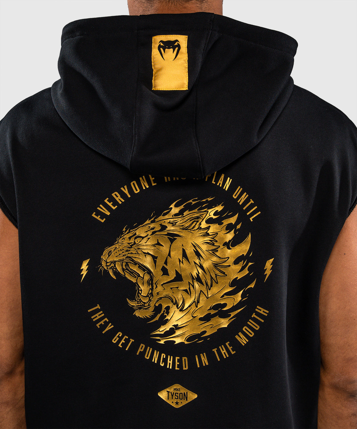 Venum x Mike Tyson Tiger Sleeveless Hoodie - Black/Gold
