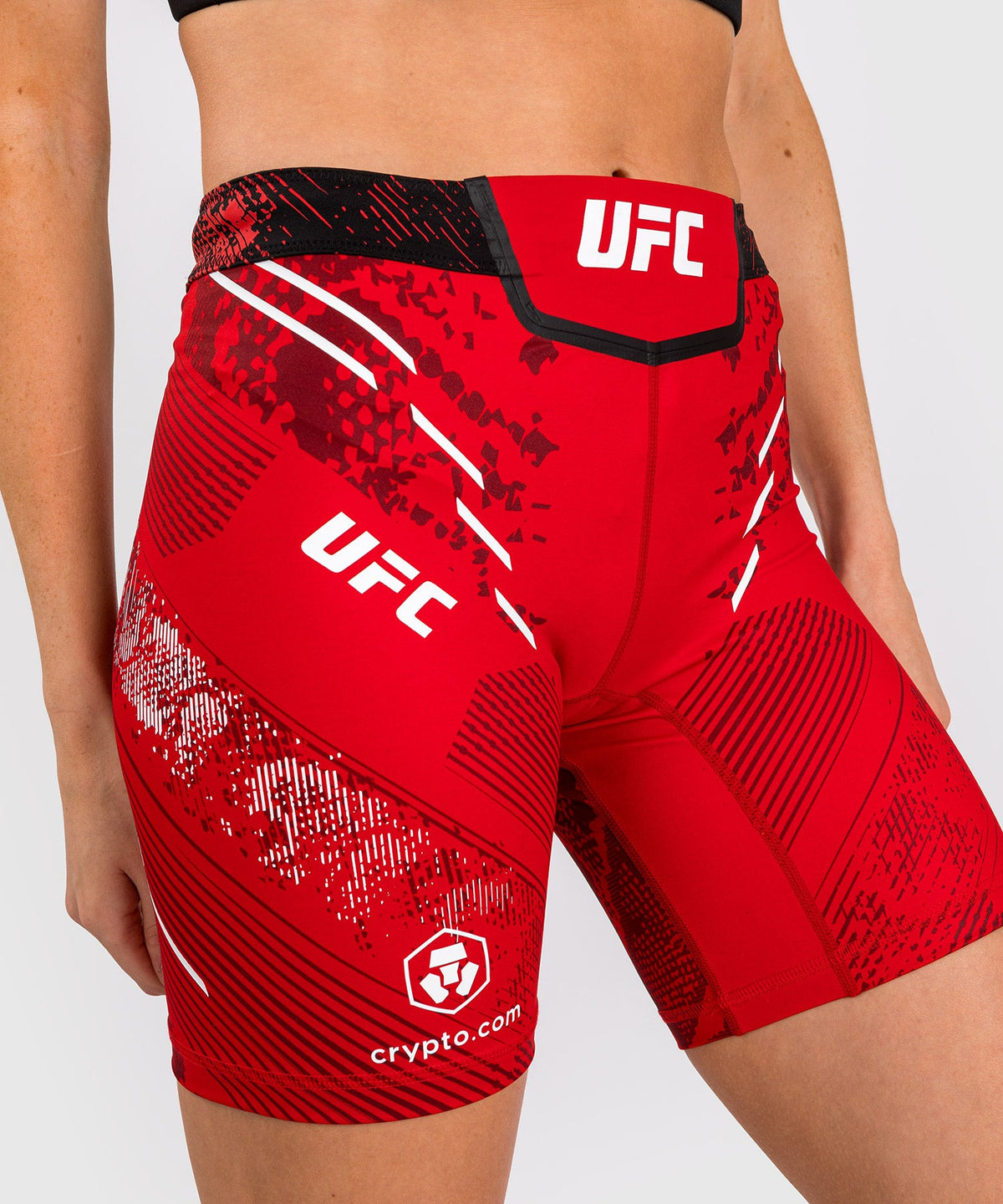 Kompressionsshorts Long Fit für Frauen UFC Adrenaline by Venum Authentic Fight Night - Rot