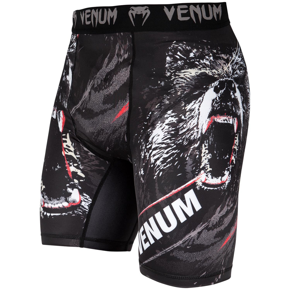 Short de compression Venum Grizzli - Noir/Blanc