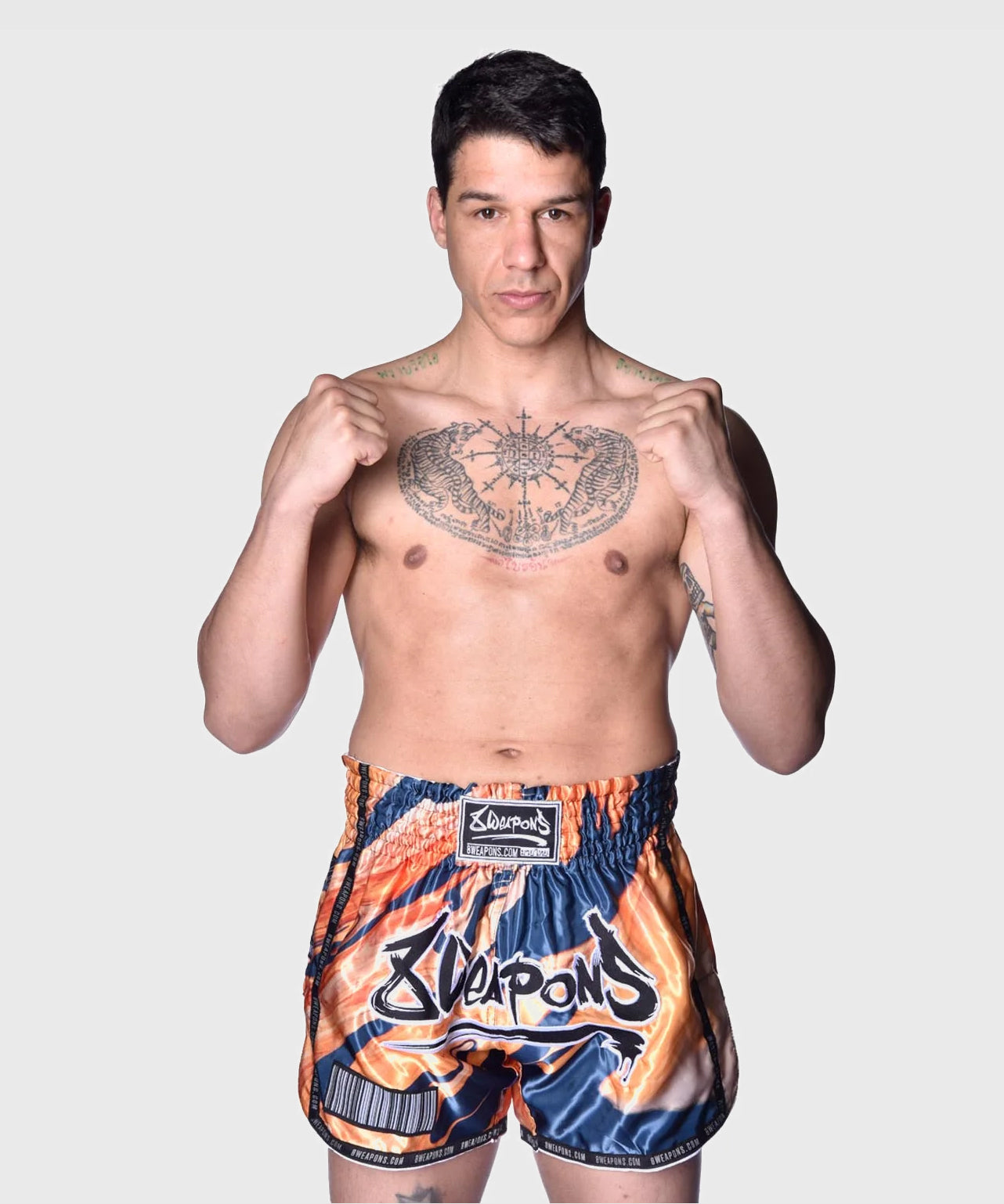 8 Weapons Vivo Magma Pantaloncini da Muay Thai - Arancione