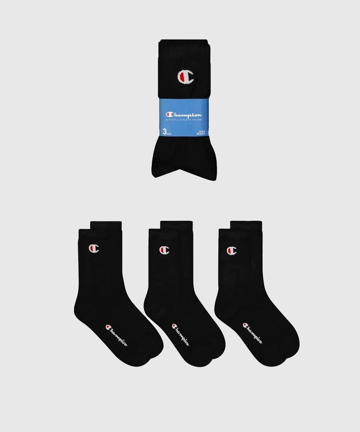 Pack De 3 PAires De Chaussettes Champion - Noir