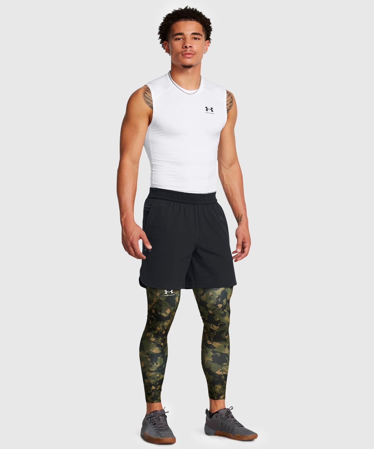 Pantalon De Compression Under Armour Heatgear - Kaki/Camo