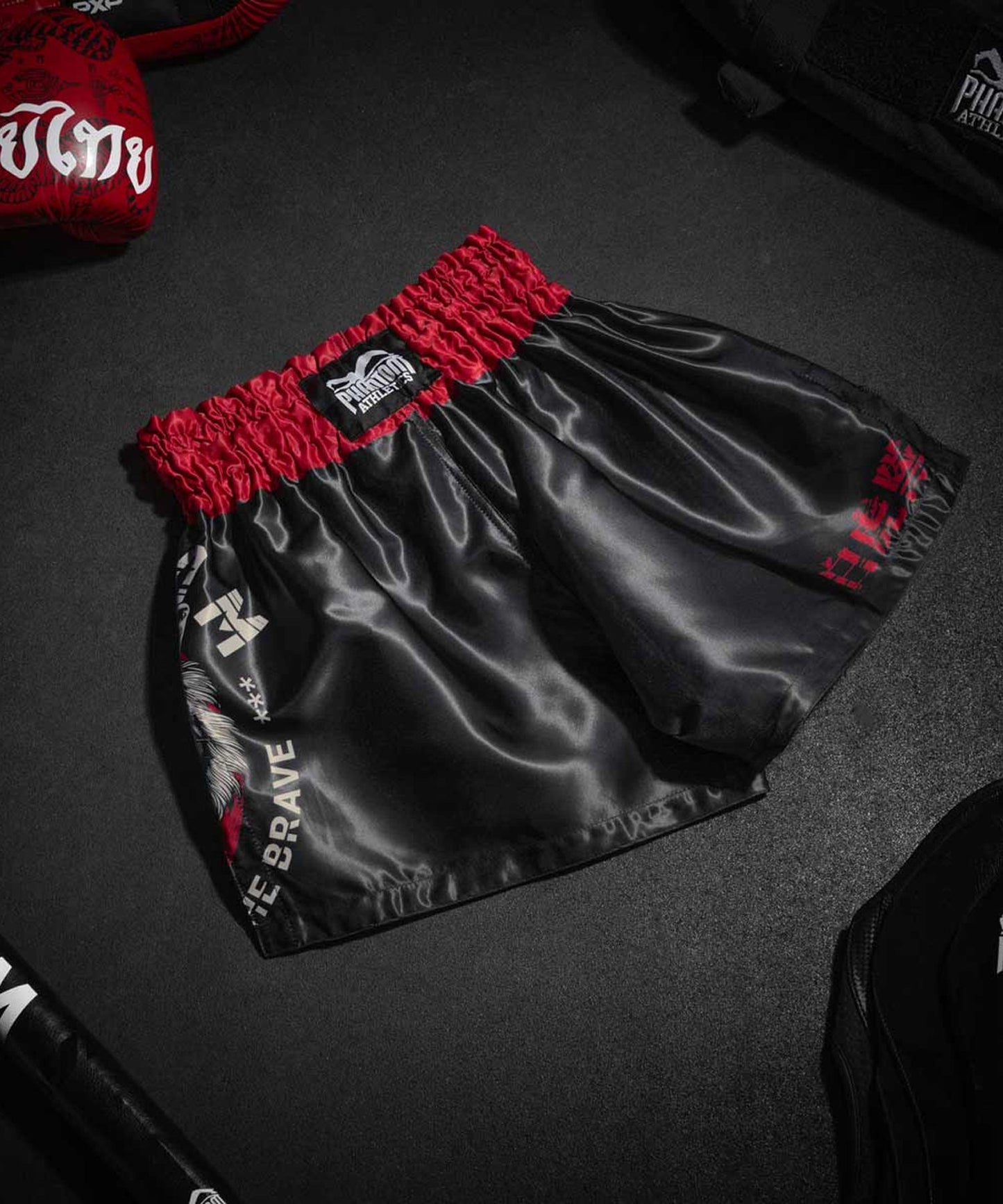 Phantom Athletics Tiger Unit Muay Thai Shorts - Black/Red