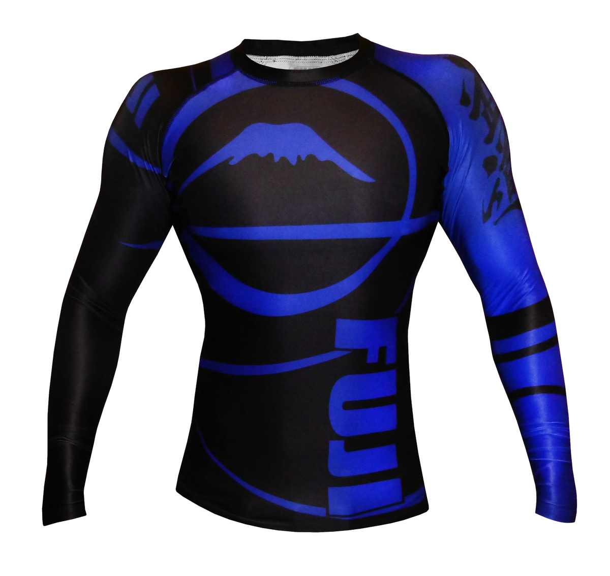 Fuji Sports Freestyle IBJJF Ranked Langarm-Rashguard - Blau