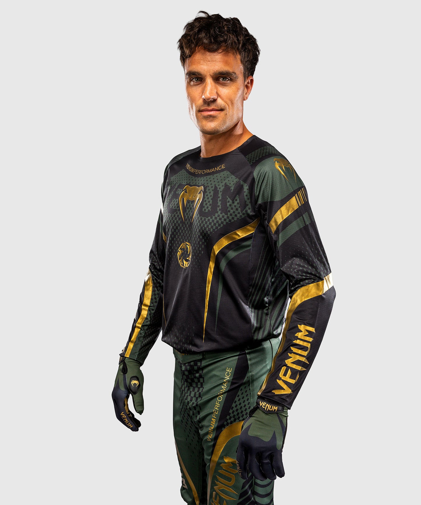 Venum MX Challenger Jersey - Black/Green/Gold