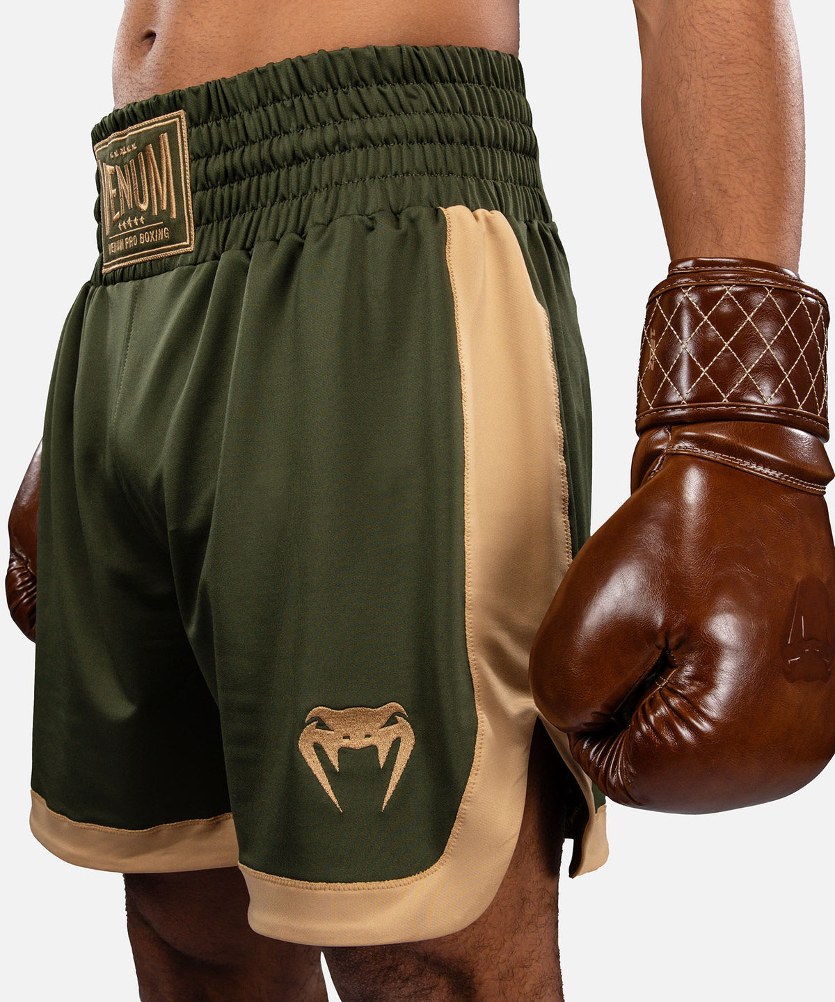 Short de boxe Venum Classic - Vert Militaire/Sable