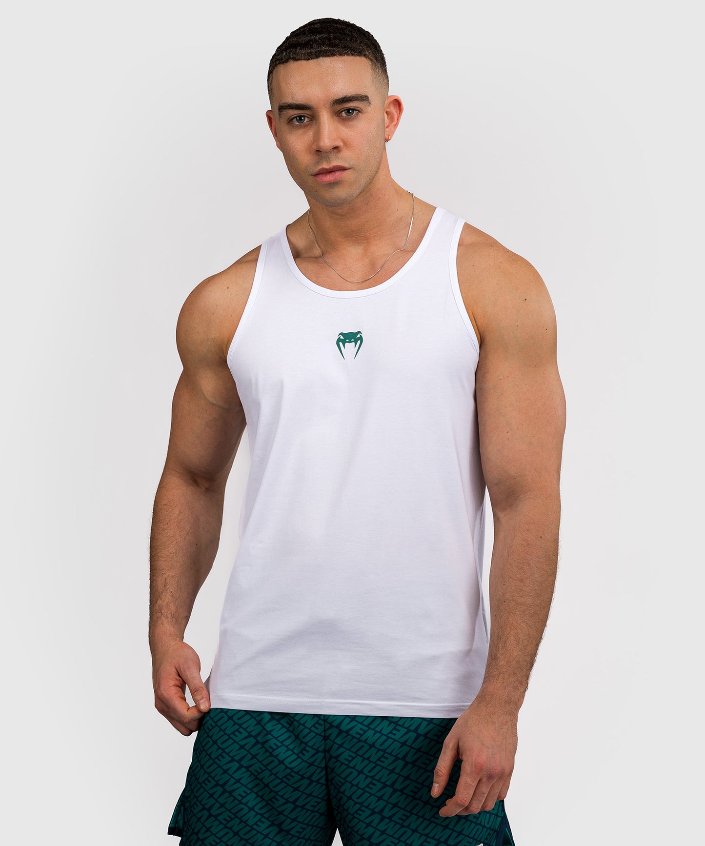 Venum Echo Camiseta sin Mangas - Blanco/Verde Esmeralda