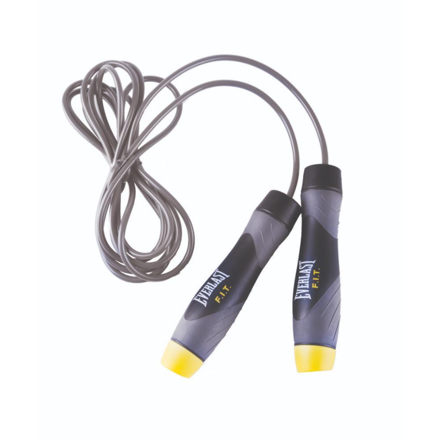 Everlast Cuerda para Saltar Lastrada y Ajustable – Negro