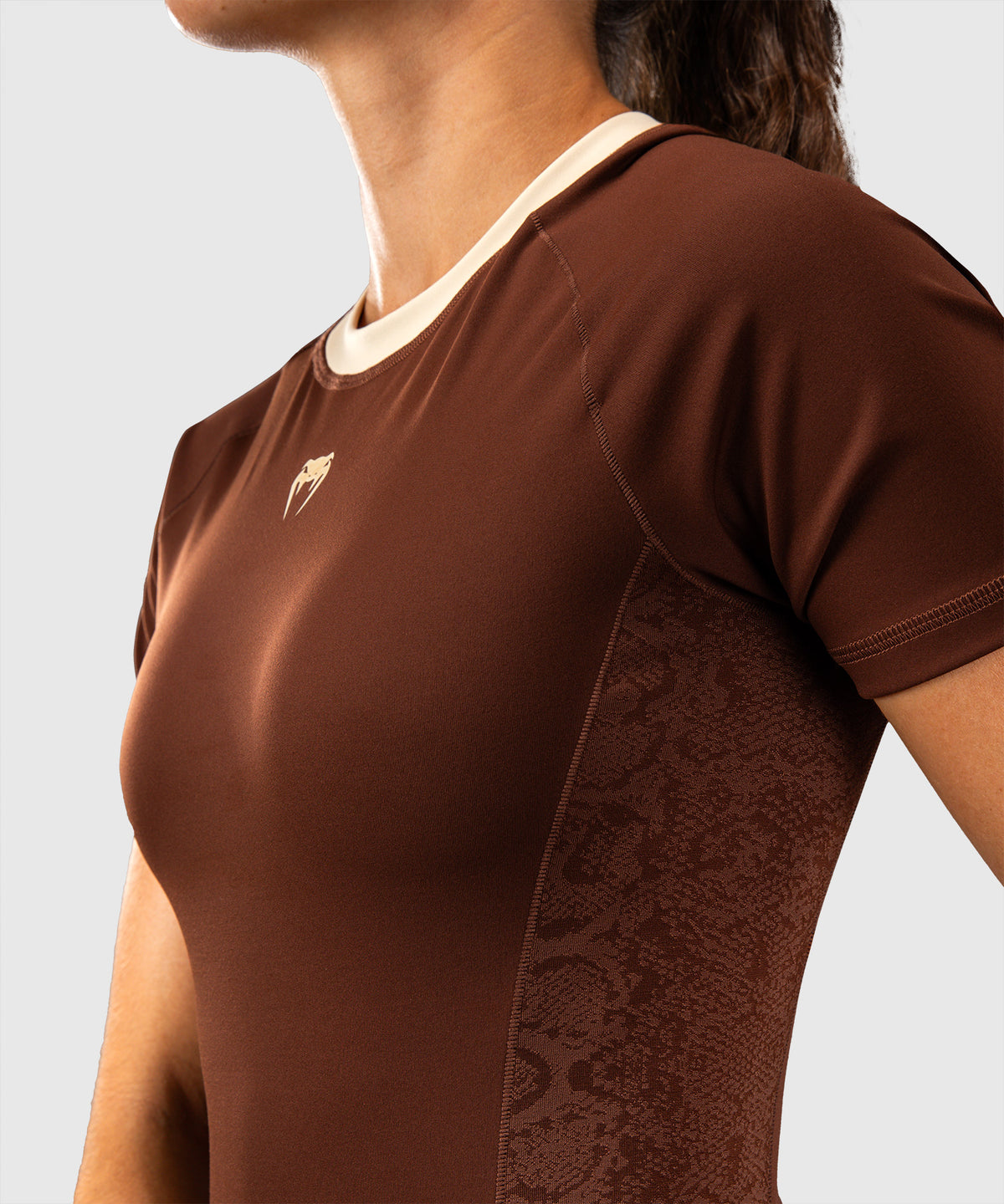 Venum Viper Rashguard de manga corta para mujer - Marrón