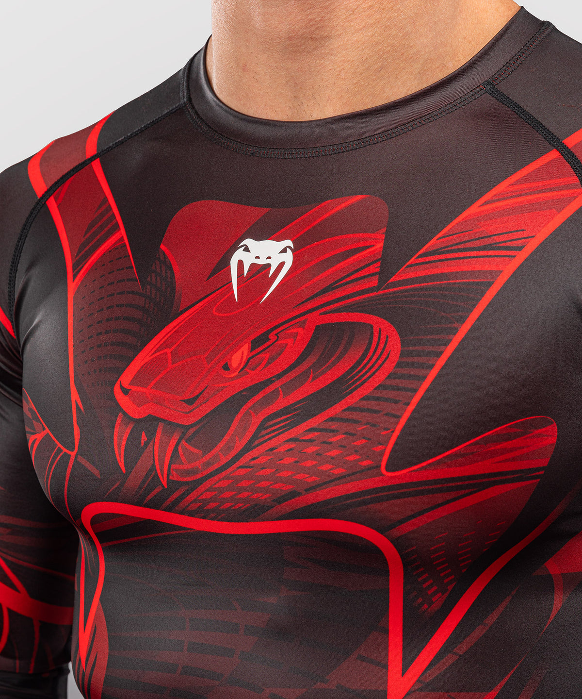 Venum Crimson Viper 2.0 Langarm-Rashguard - Schwarz/Rot