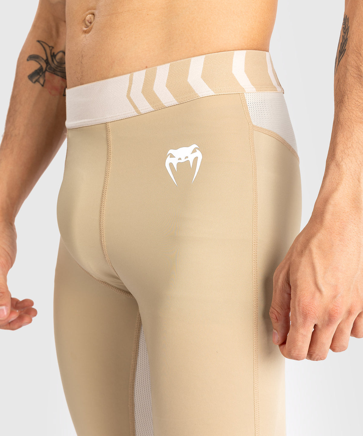 Pantalon de Compression pour Hommes Venum Tempest - Beige/Sable
