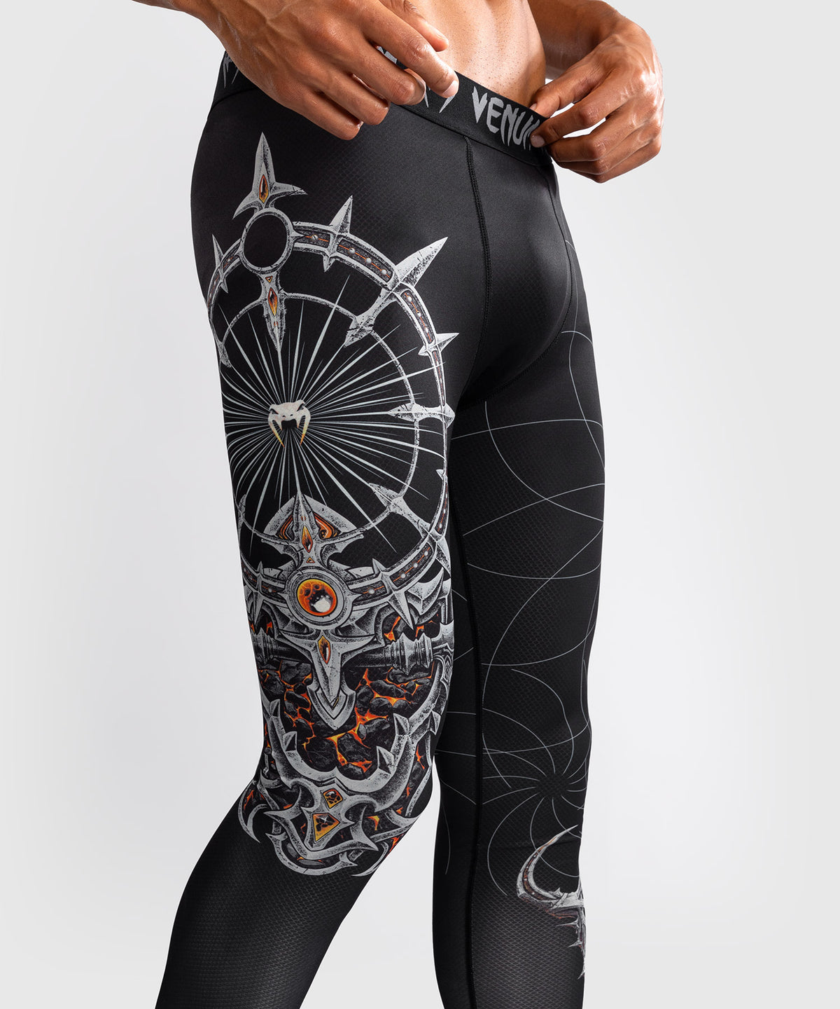 Venum Gladiator 5.0 Mallas Para Hombres - Negro/Plata