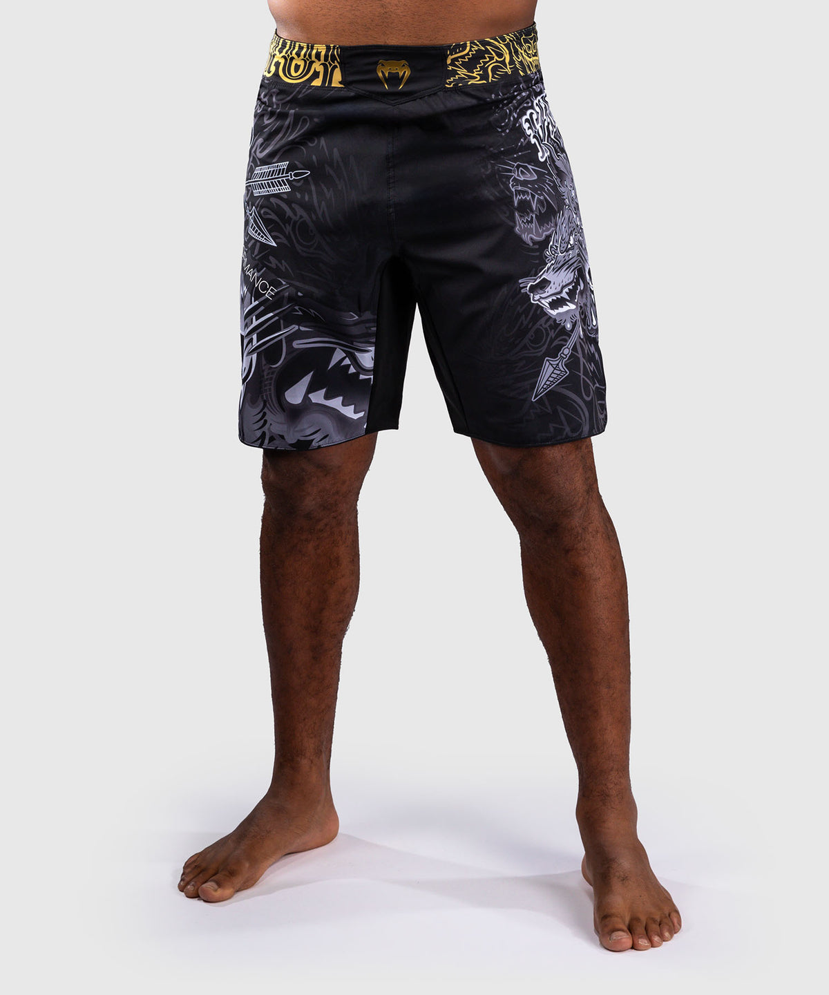 Venum Wolf Atak Short de Combate – Negro/Gris