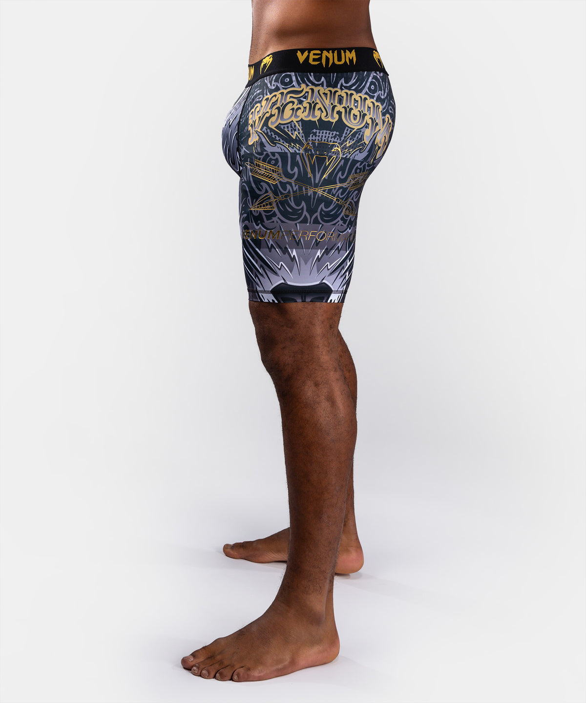 Venum Wolf Atak Vale Tudo Shorts - Black/Grey