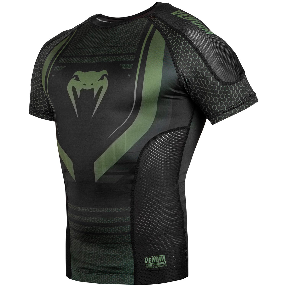 Venum Technical 2.0 Rashguard - Short Sleeves - Black/Khaki - Exclusive