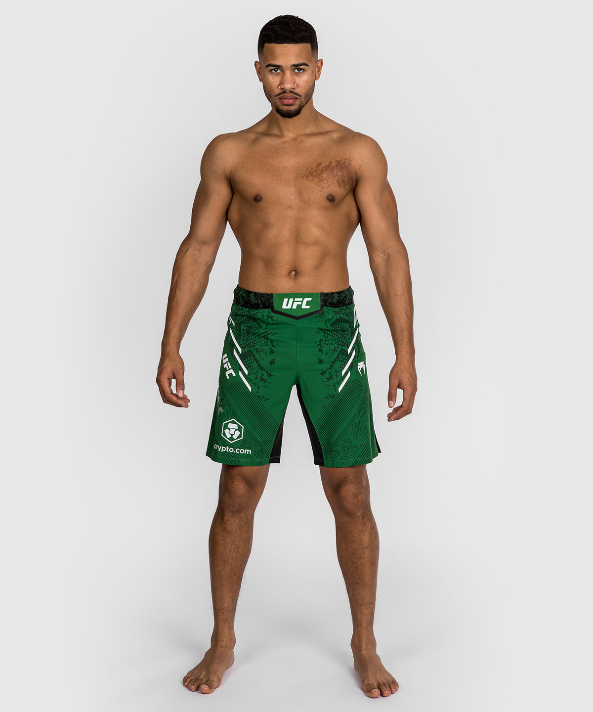 UFC Adrenaline by Venum Authentic Fight Night Fight Short für Männer - Lange Passform - Grün