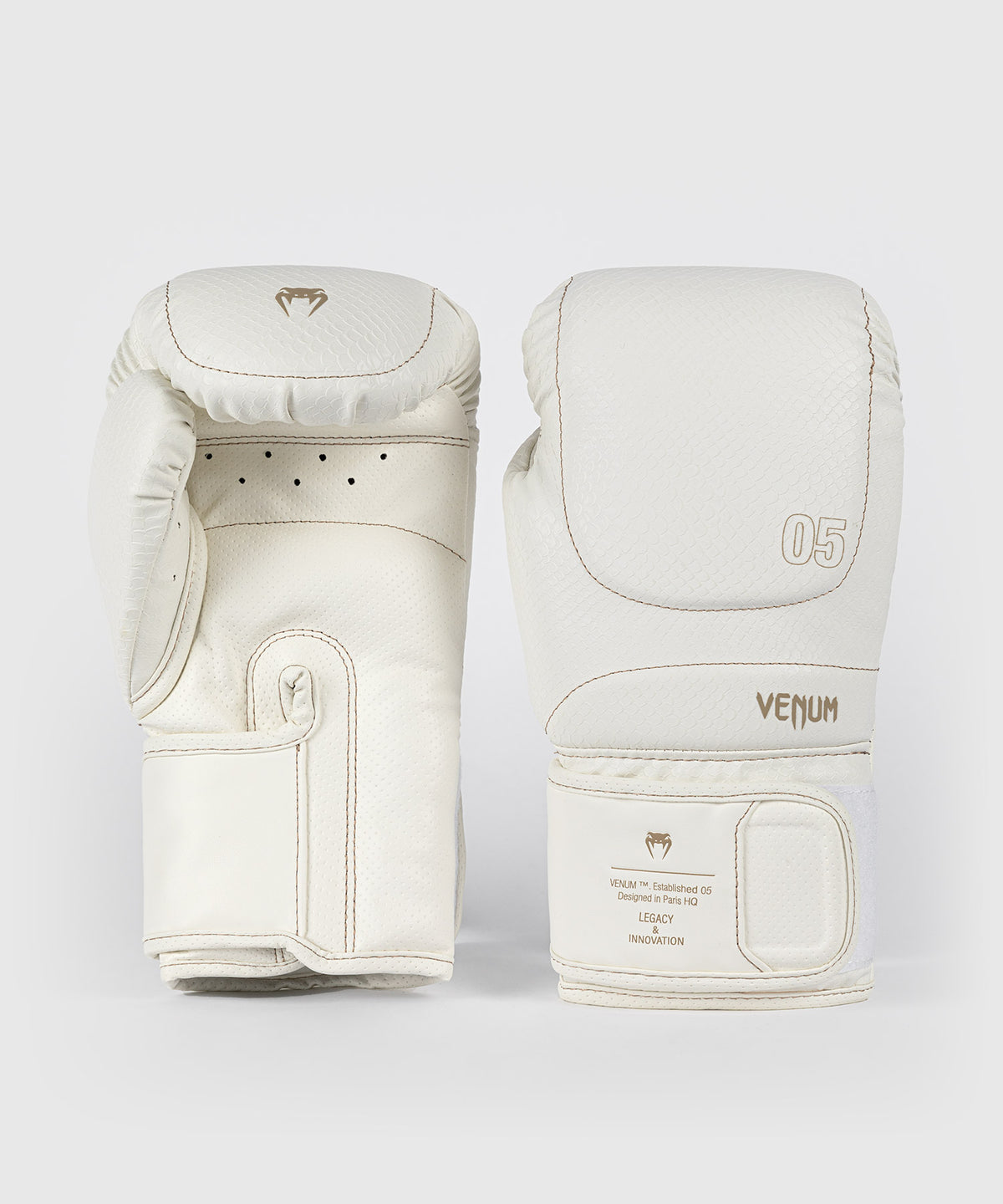 Venum Impact Evo Scales Boxing Gloves - Ivory