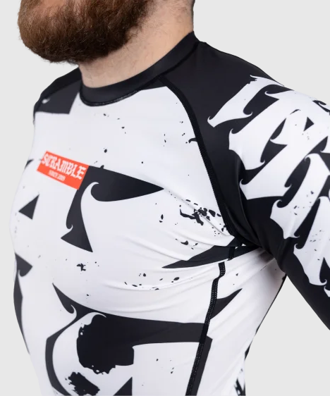 Scramble Hanzi Monochrome Rashguard - Schwarz/Weiß