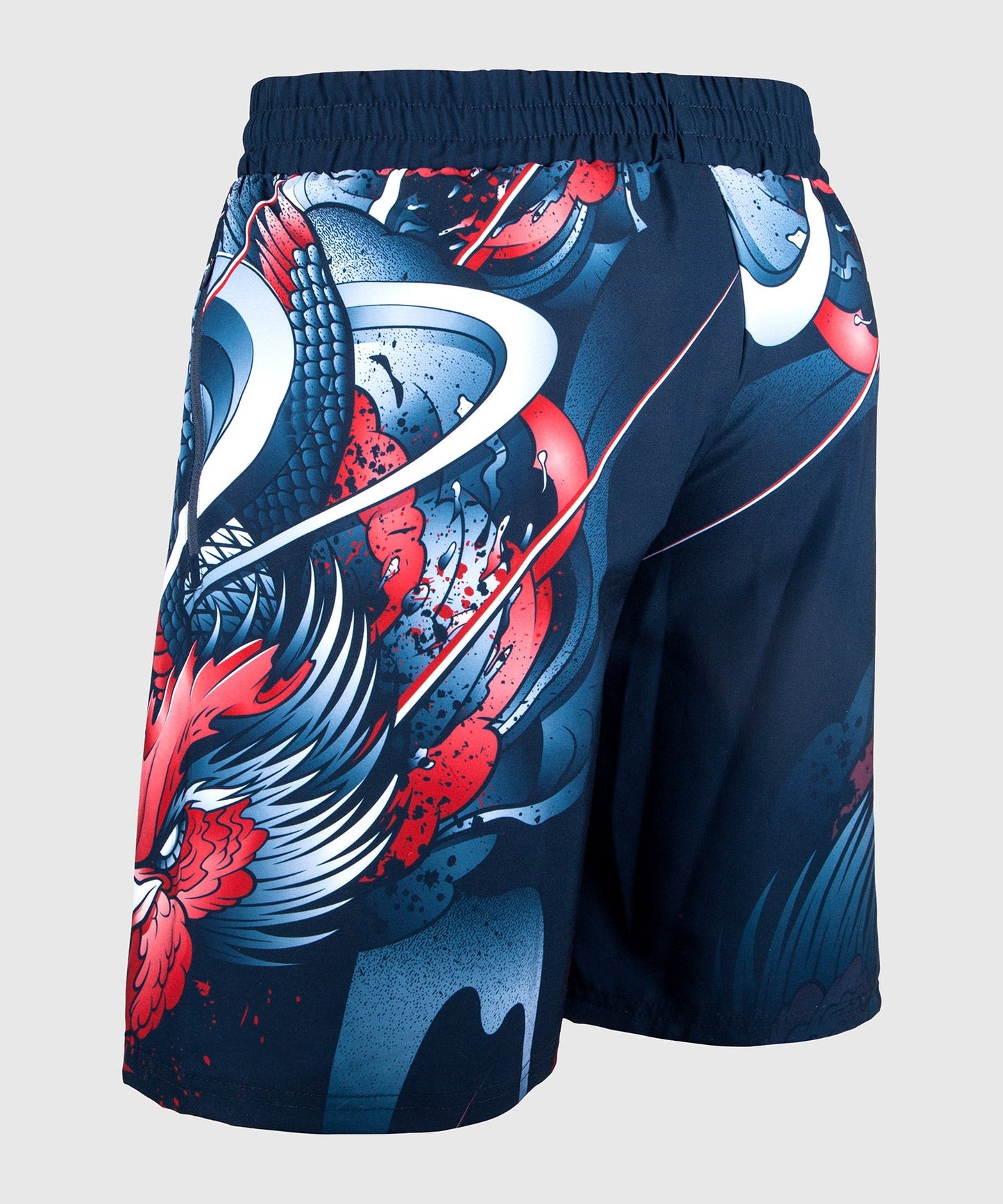 Short de sport Venum Rooster - Bleu Marine/Orange