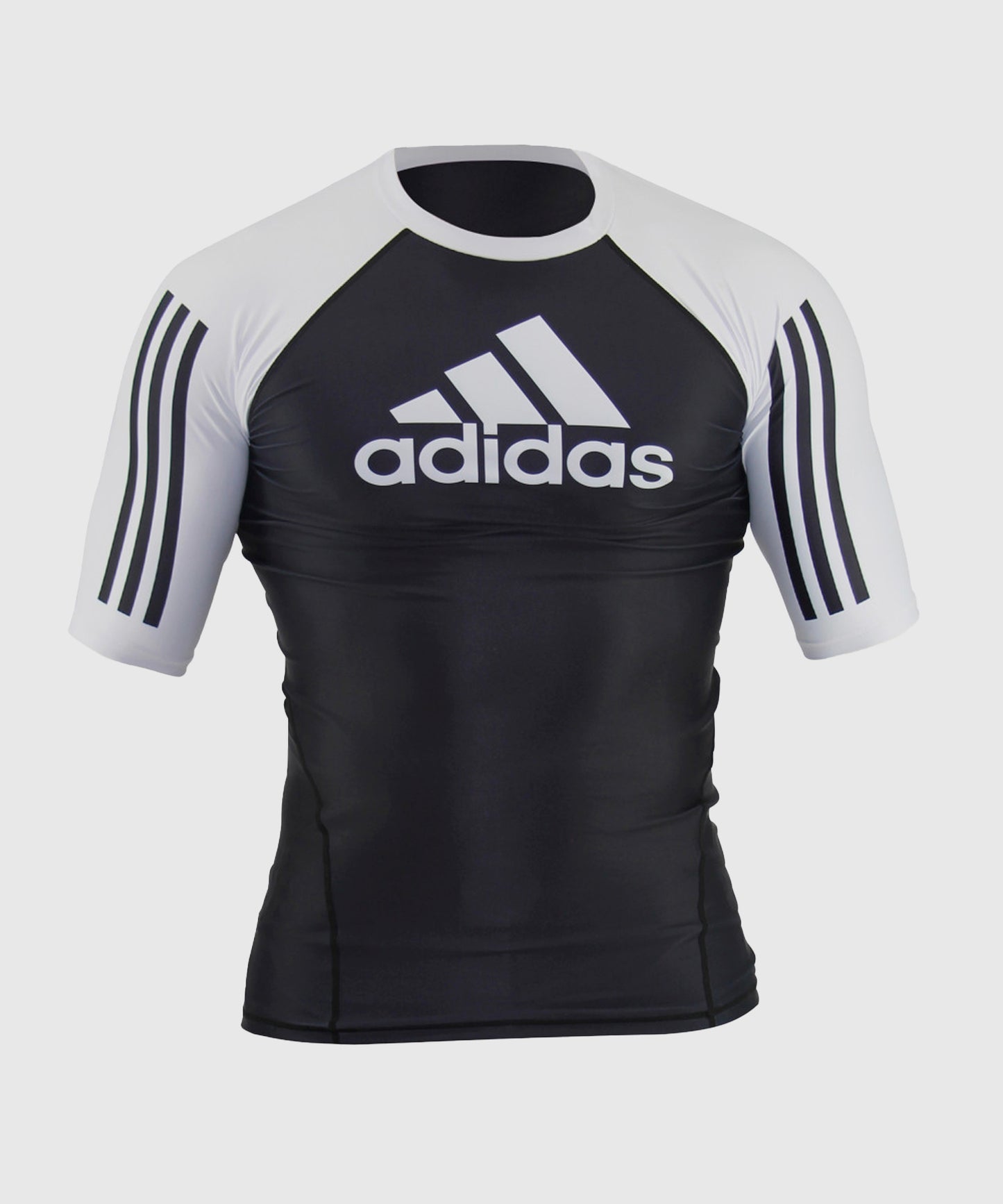 Adidas Kurzarm-Rashguard - Schwarz/Weiß