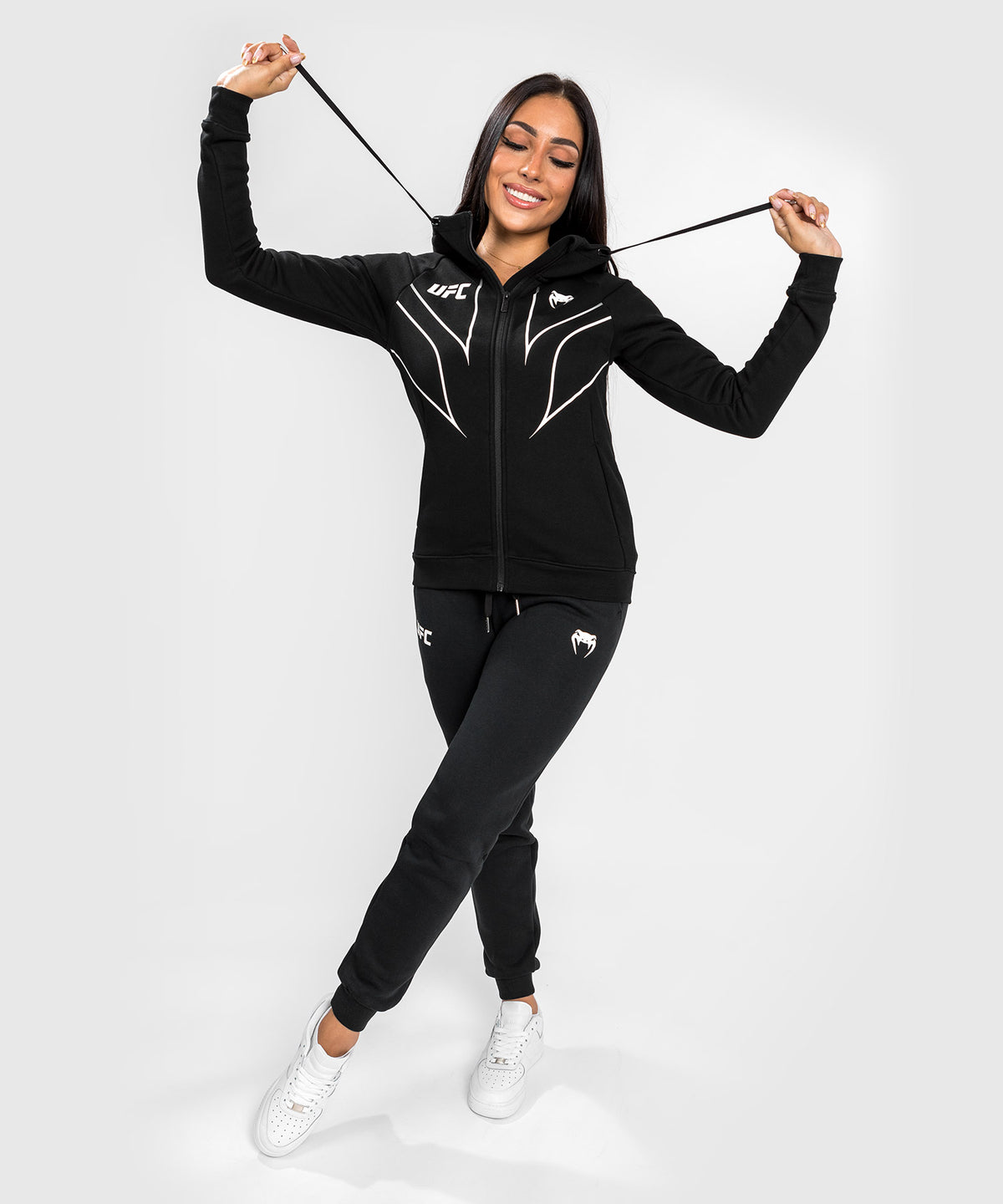 Sweatshirt Zippé Femme UFC Venum Fight Night 2.0 Replica - Noir
