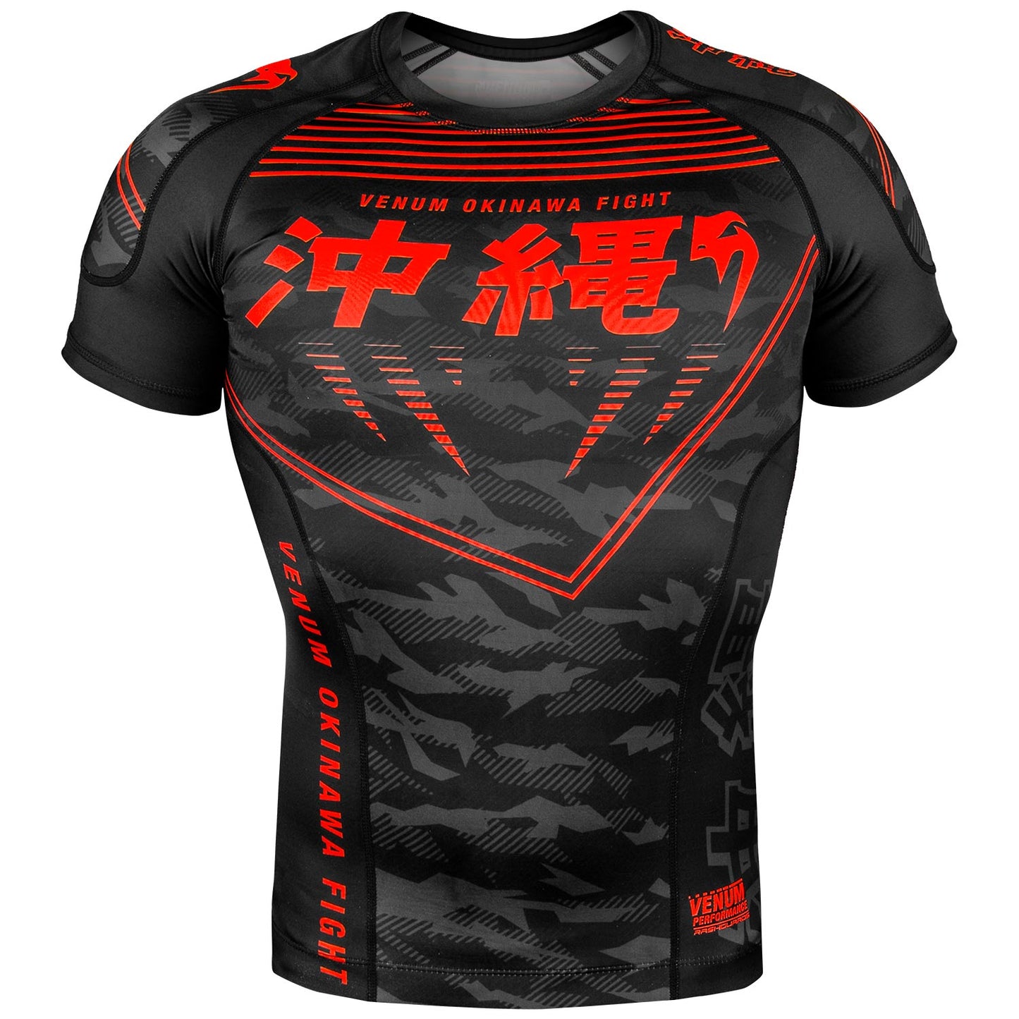 Venum Okinawa 2.0 Rashguard - Short Sleeves - Black/Red