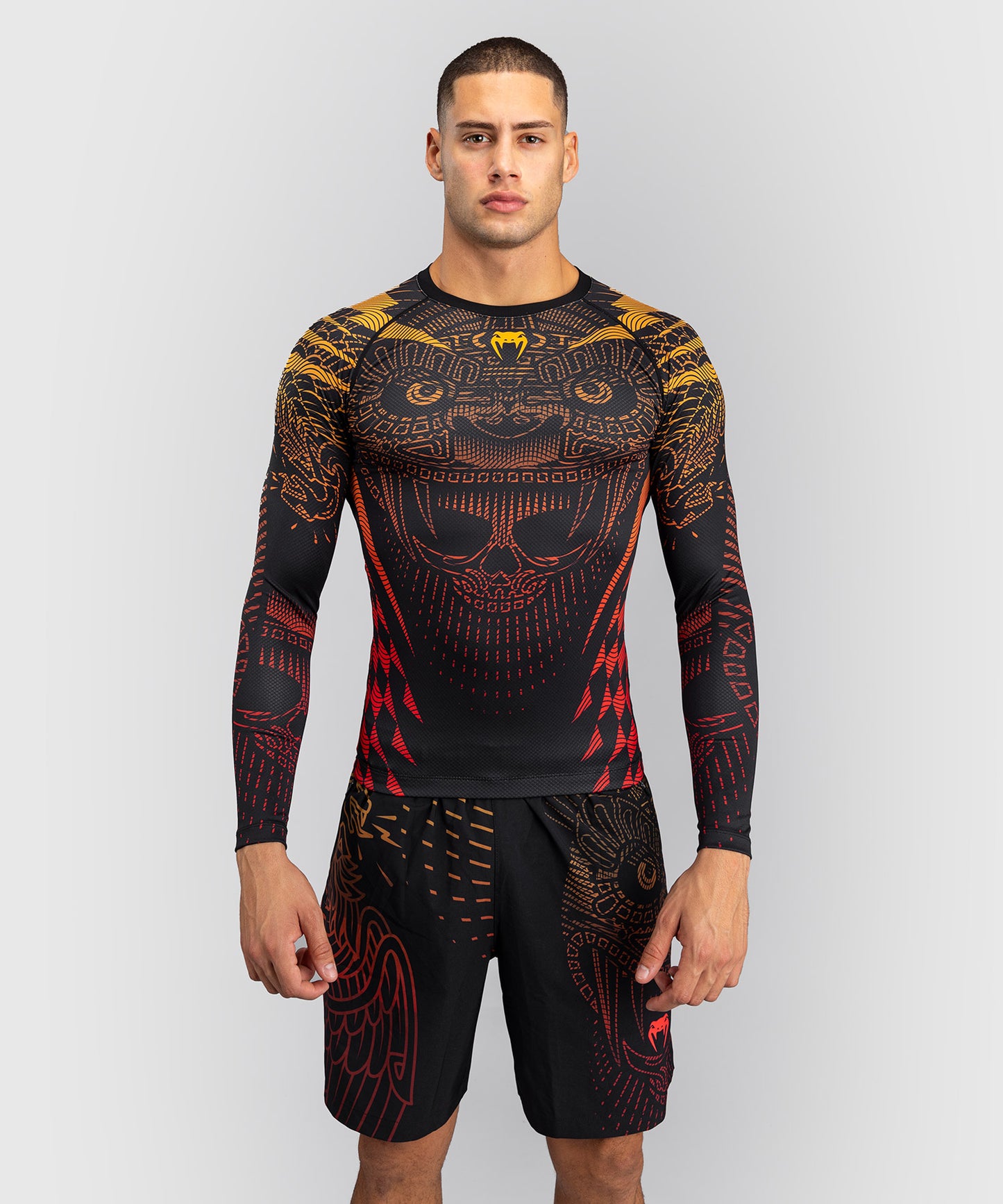 Venum Quetzal Fury Rashguard a Maniche Lunghe - Nero/Rosso Fury/Arancione