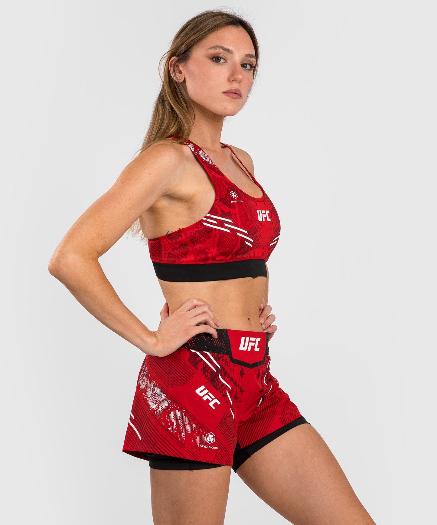 Short de Combat pour Femmes UFC Adrenaline by Venum Authentic Fight Night - Rouge