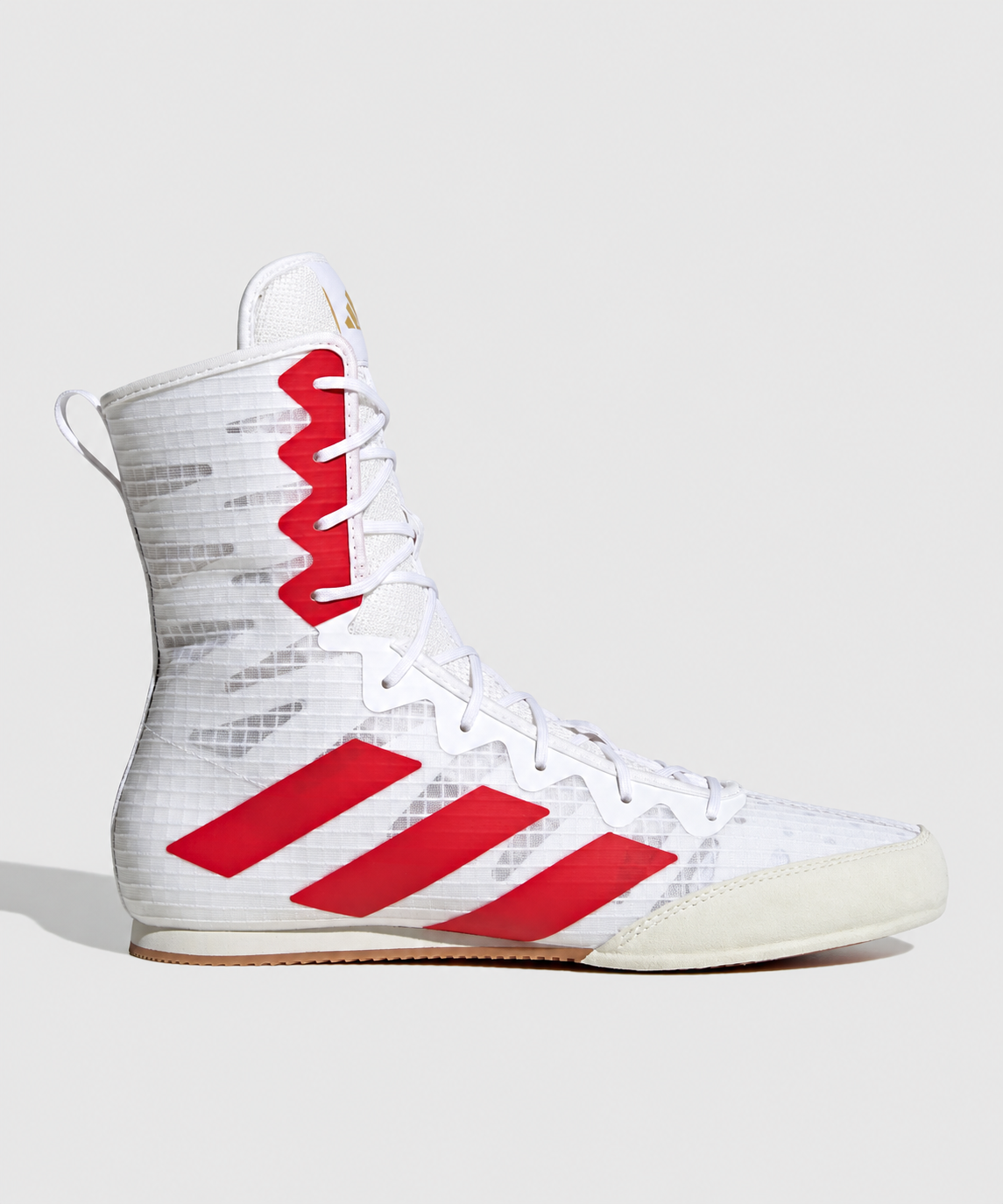 Chaussures de Boxe Adidas Box Hog 4 - Blanc/Rouge