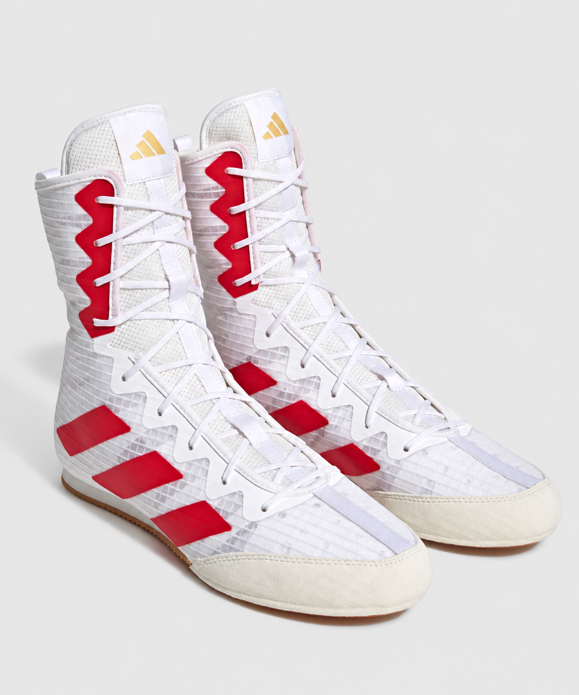 Chaussures de Boxe Adidas Box Hog 4 - Blanc/Rouge