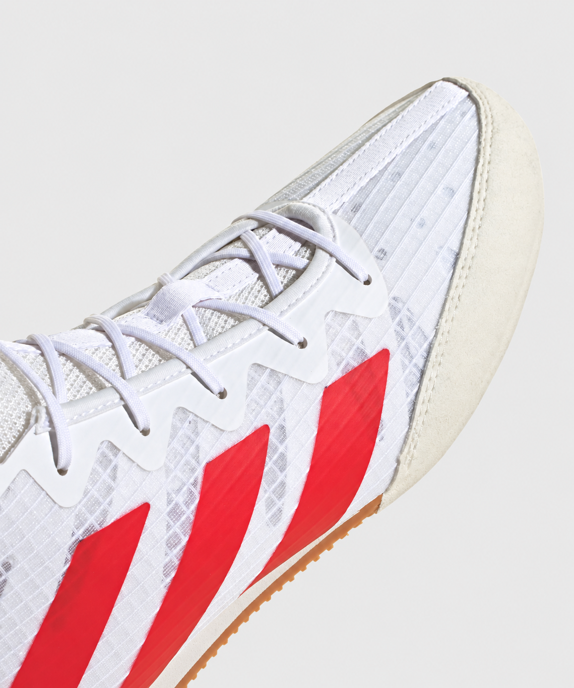 Chaussures de Boxe Adidas Box Hog 4 - Blanc/Rouge