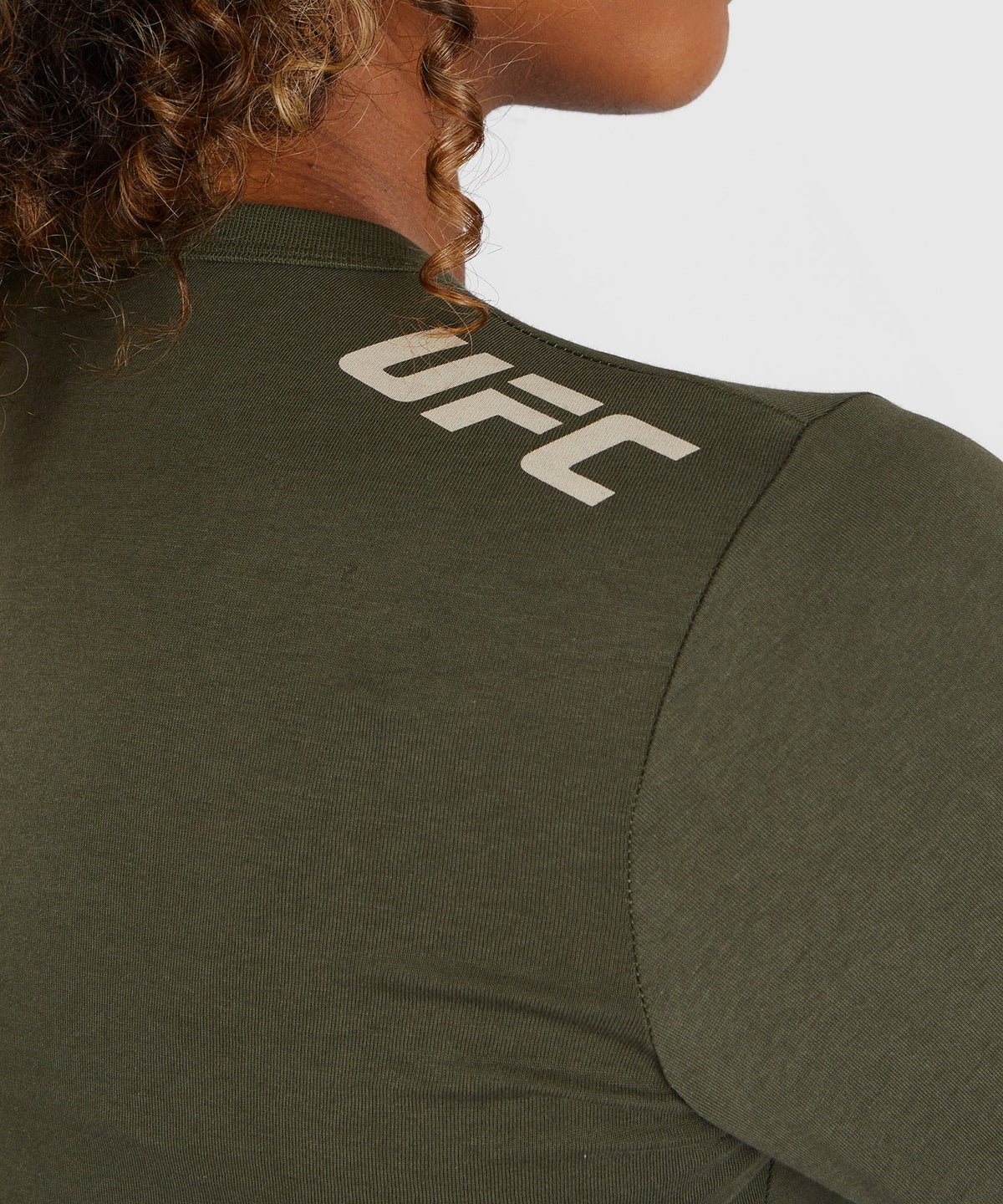 UFC Adrenaline by Venum Fight Week Langarmshirt aus Baumwolle für Frauen - Khaki/Bronze