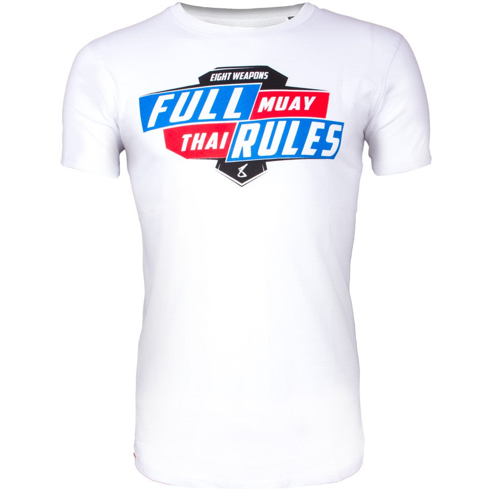 8 Weapons Full Muay Thai Rules Camiseta - Blanco