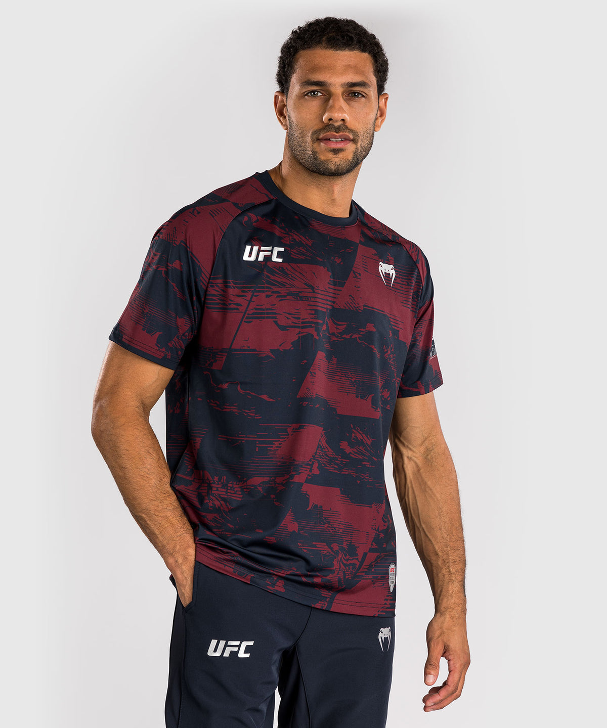 Men's UFC Zenith by Venum Burgundy Authentic Fight Week Performance Short Sleeve T-Shirt