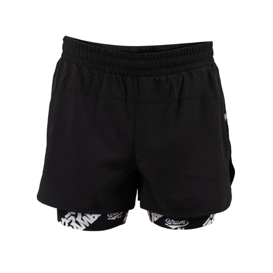 Scramble Dual Layer Fight Shorts - Black