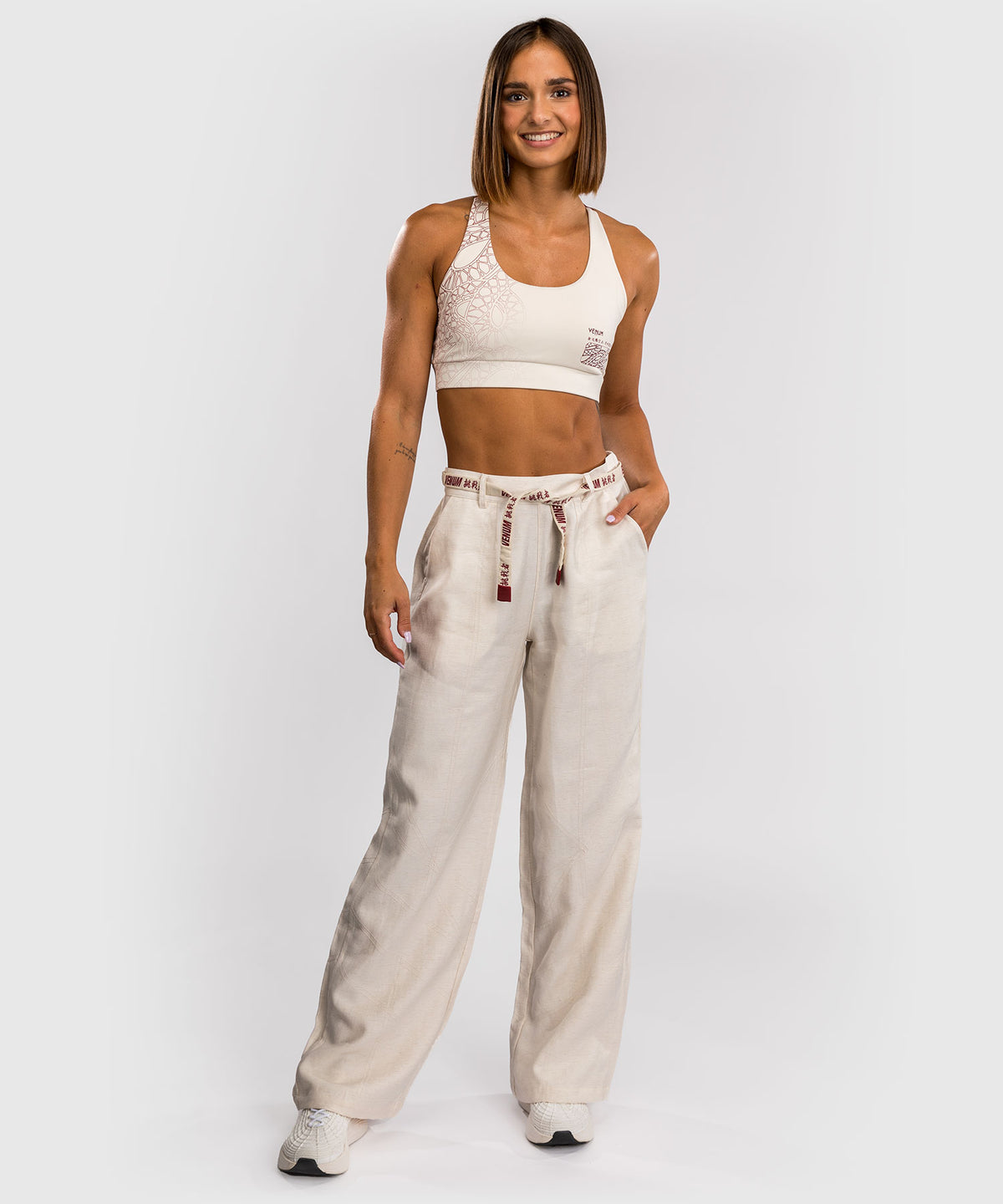 Venum Serpenti Women’s Pants - Ivory/Burgundy