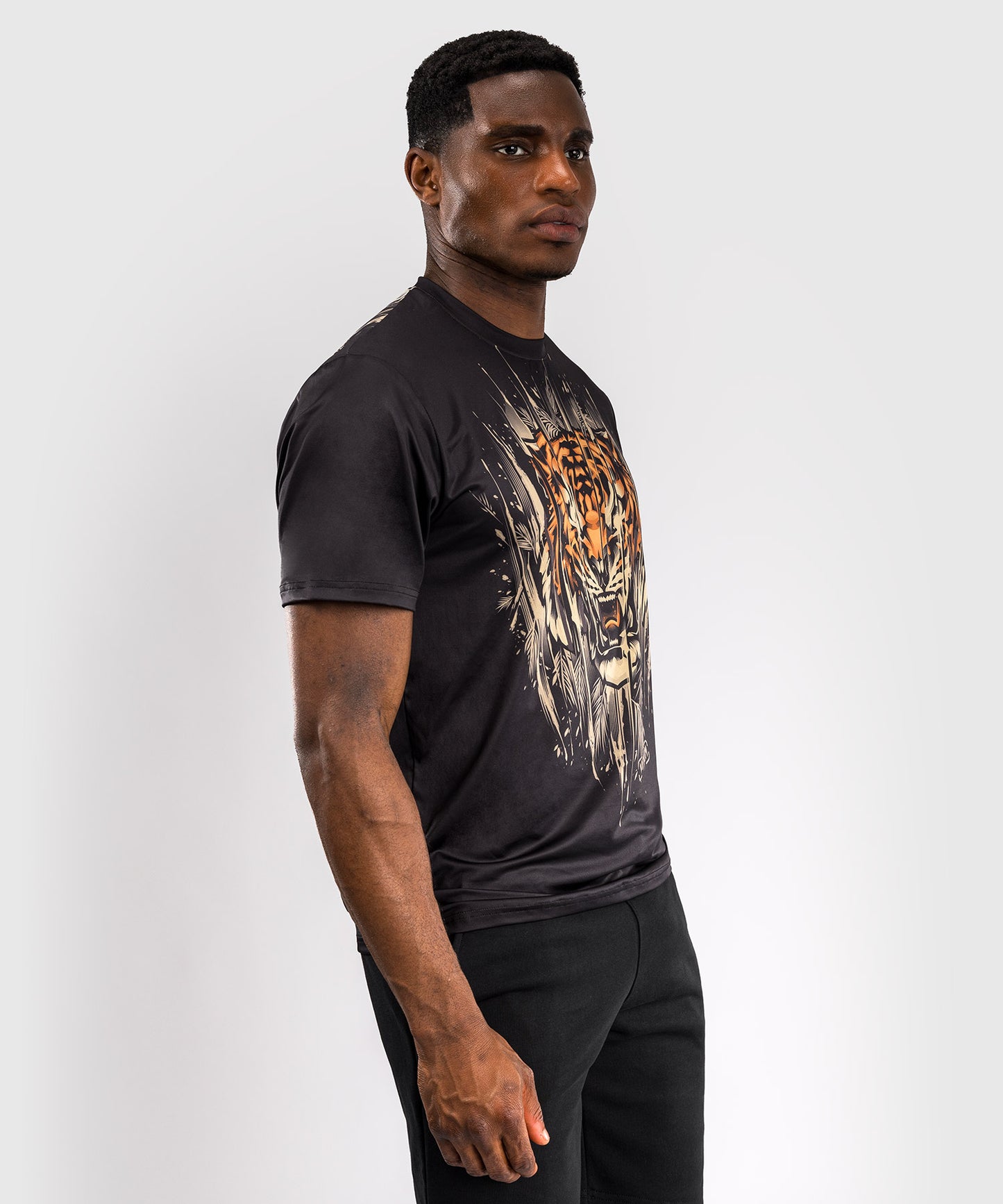 Venum Tiger Maglietta Uomo Dry-Tech - Nero/Arancione Neon