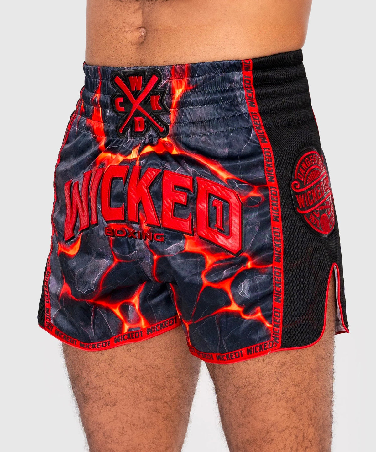Wicked One Magma Muay Thai Shorts - Black/Red