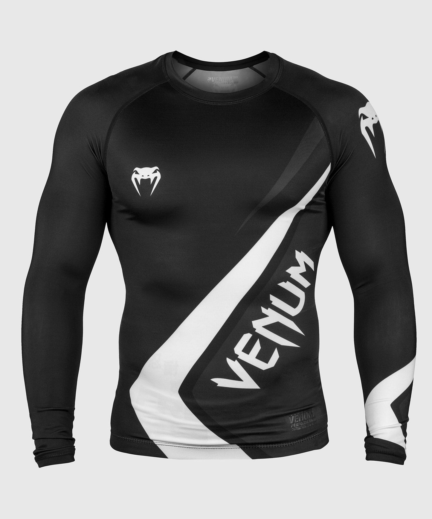 Venum Contender 4.0 Rashguard - Langarm - Schwarz/Grau-Weiß