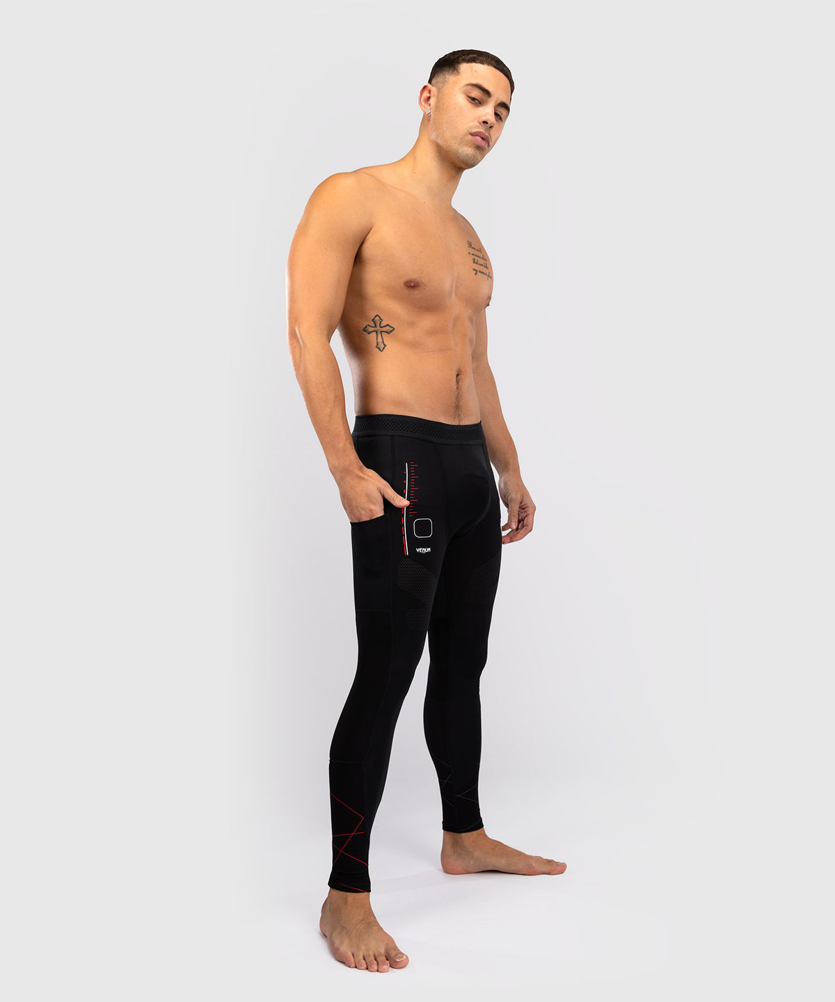 Pantalon de Compression Venum Tactical XT- Noir/Rouge Feu