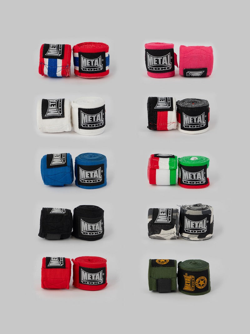 Bandages de Boxe Metal Boxe – 2,5 m – Noir