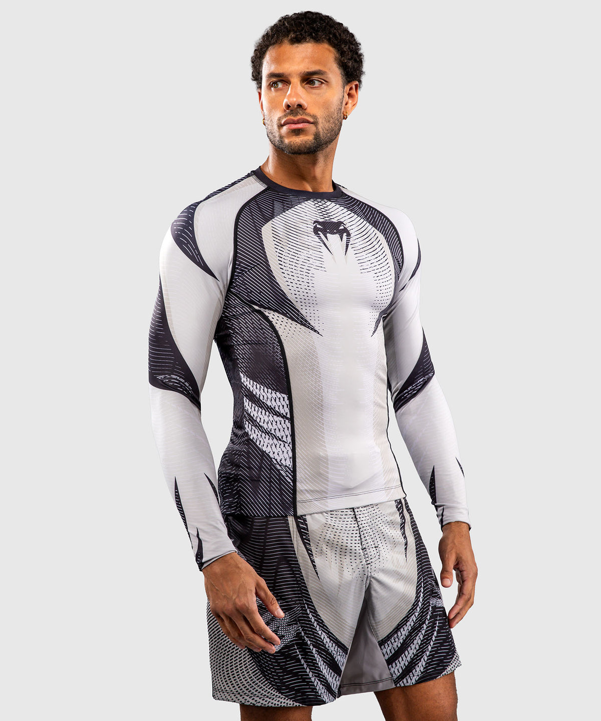 Rashguard à Manches Longues Venum Galactic 3.0 - Blanc Cassé/Noir