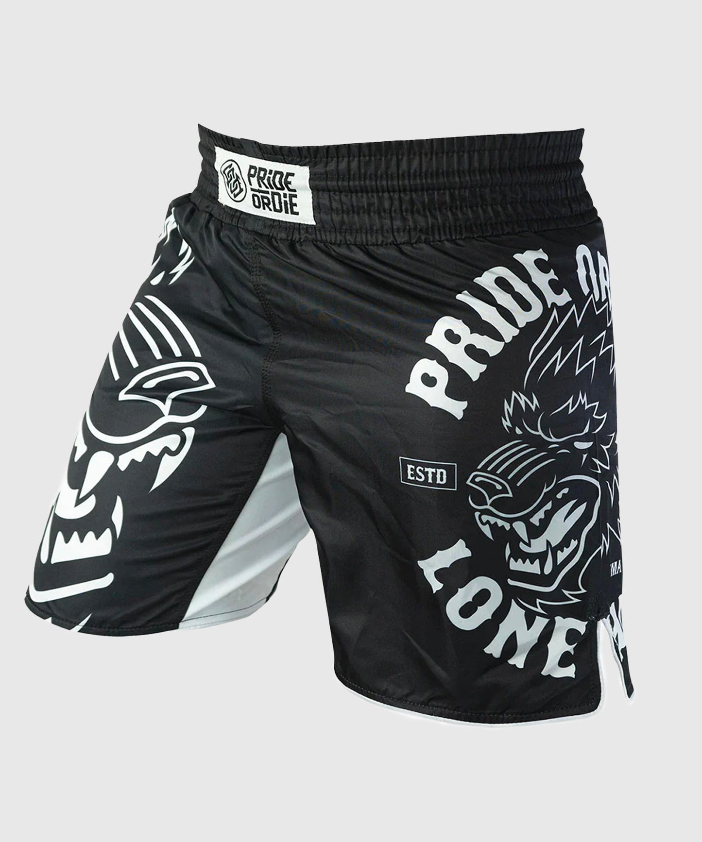 Pride Or Die Lone Wolf Fightshorts - Nero