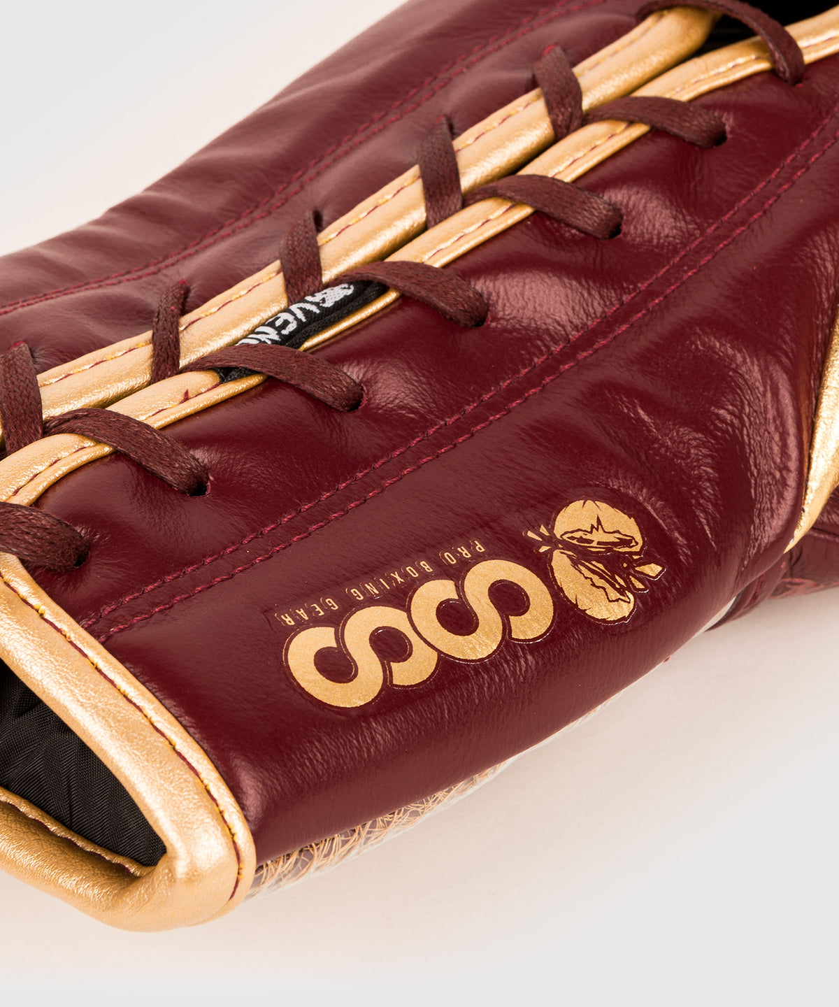 Gants de Boxe Pro avec Lacets Venum Coco Monogram - Rouge Grenat