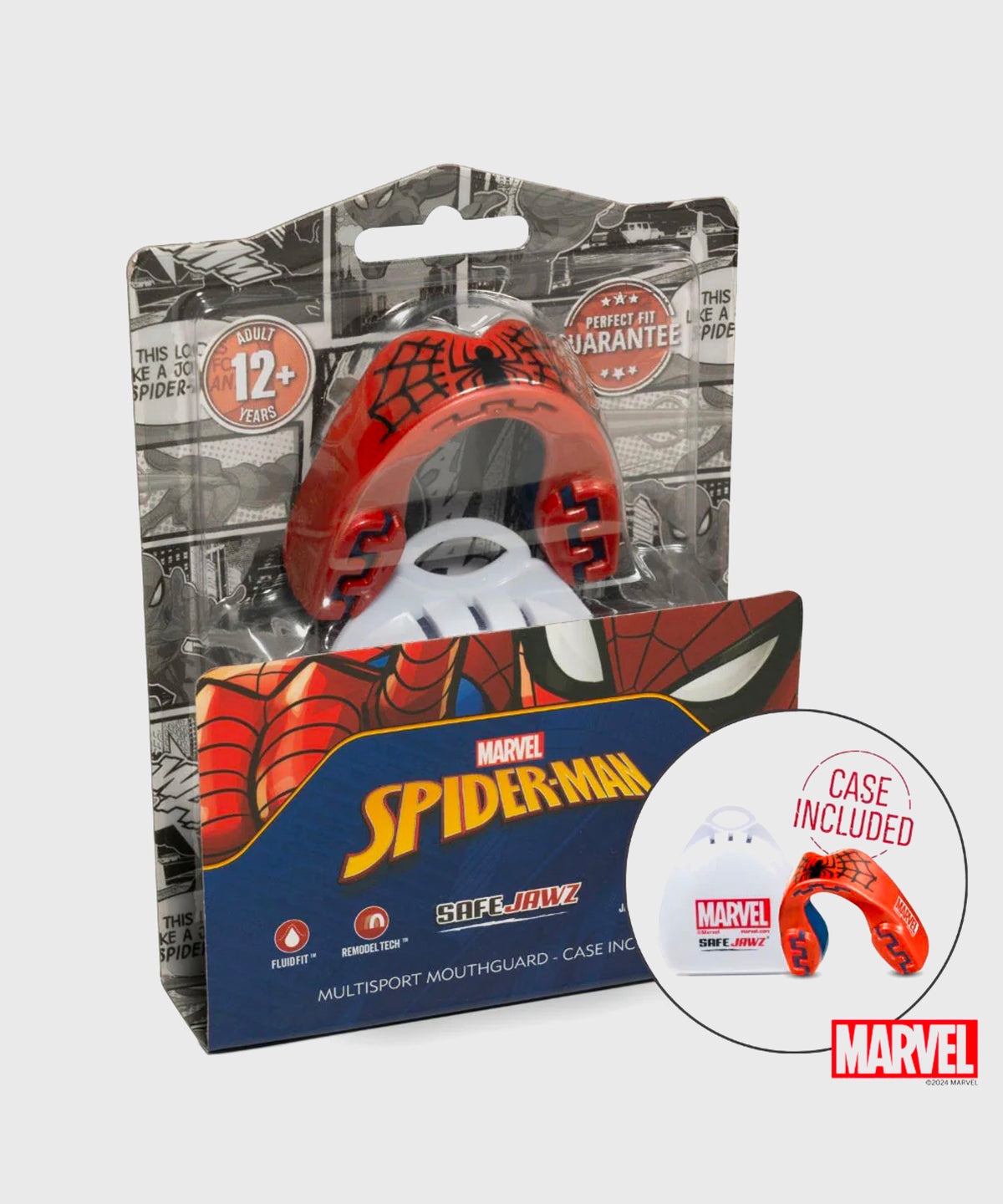 Safejawz Marvel - Spider-Man Paradenti - Rosso