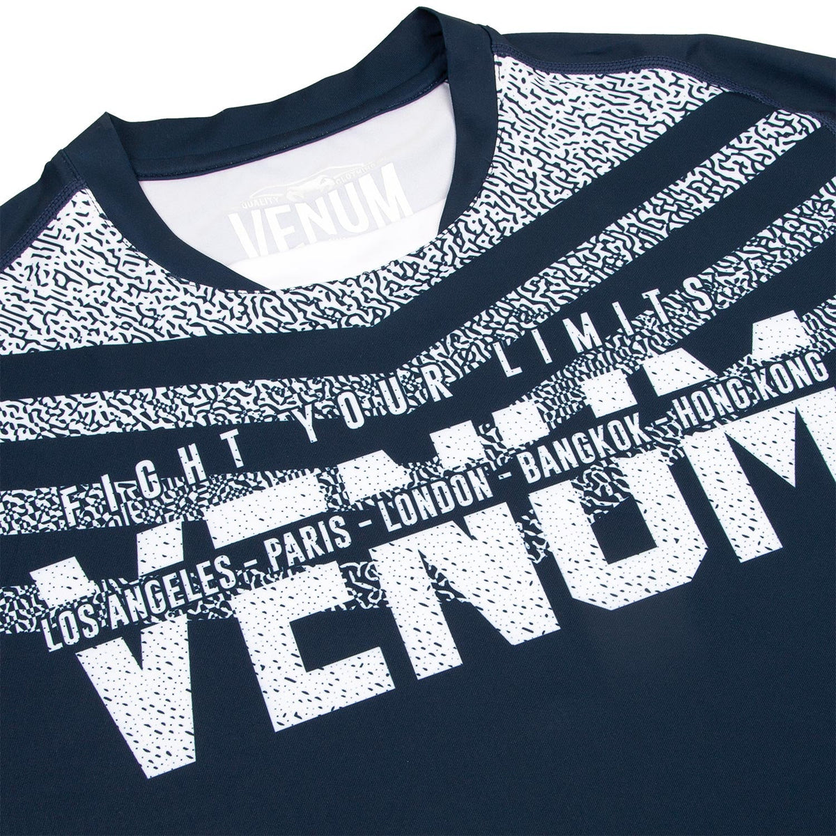 T-shirt Dry Tech Venum Signature - Bleu Marine/Blanc