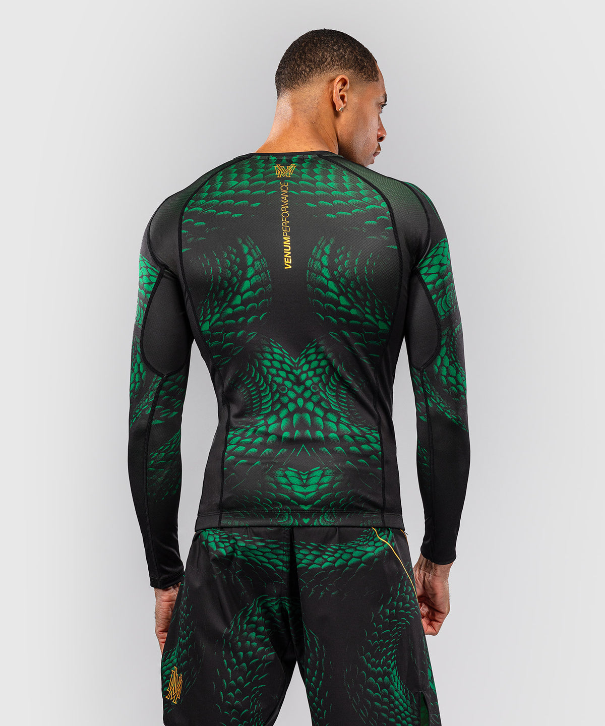 Venum Matupa Rashguard a Maniche Lunghe - Nero/Verde/Oro