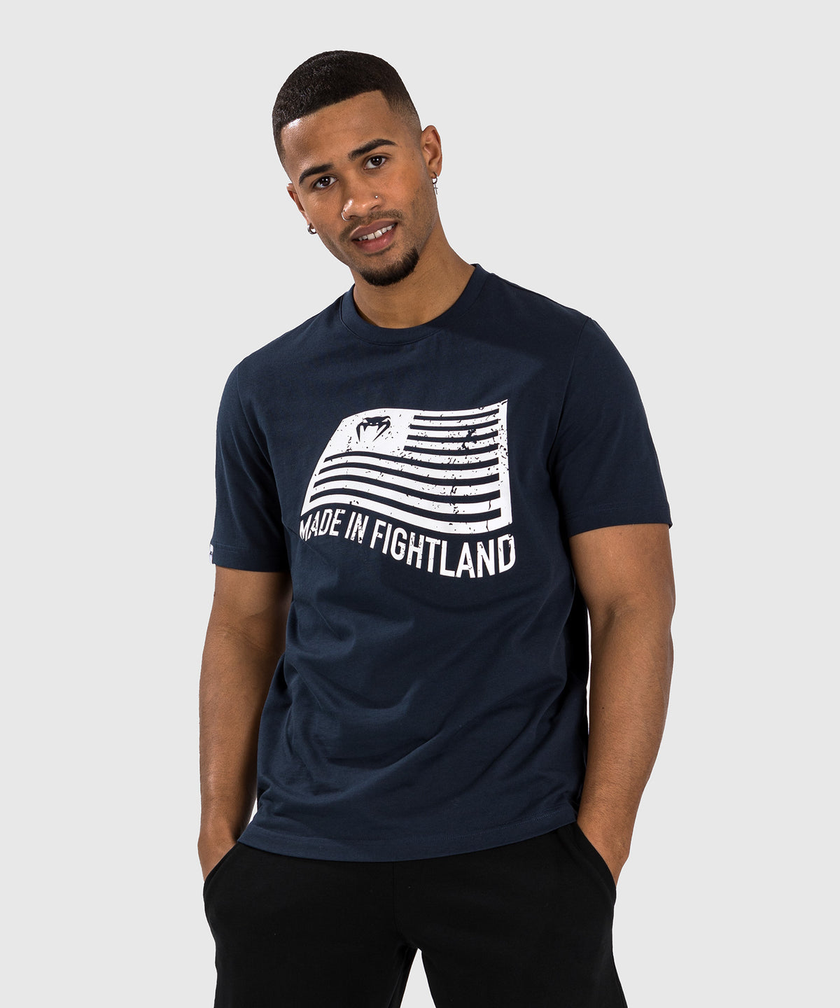 Venum Made in Fightland Maglietta - Blu navy/bianco