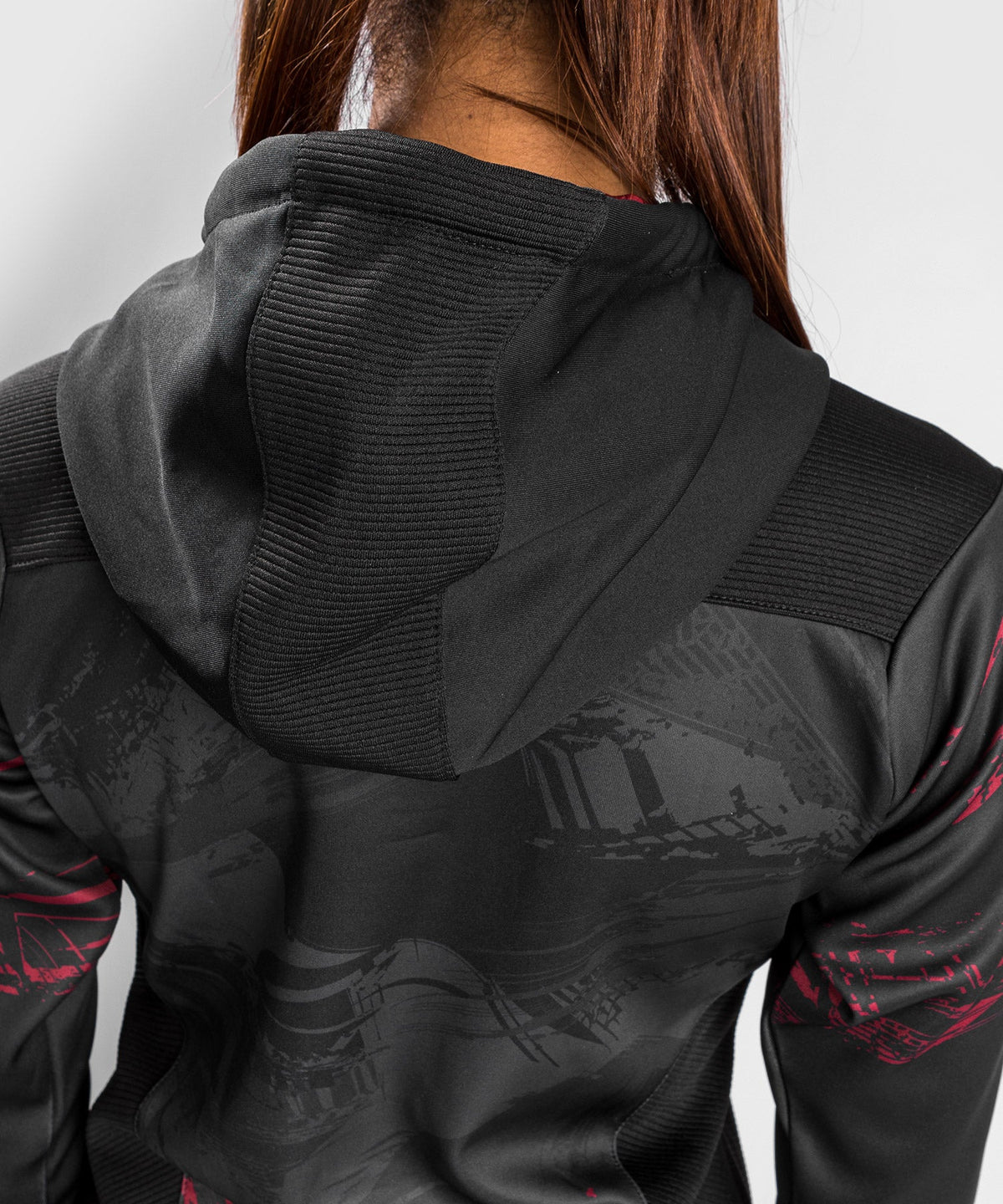 Sweatshirt Zippé UFC Venum Authentic Fight Week 2.0 - Pour Femmes - Noir/Rouge