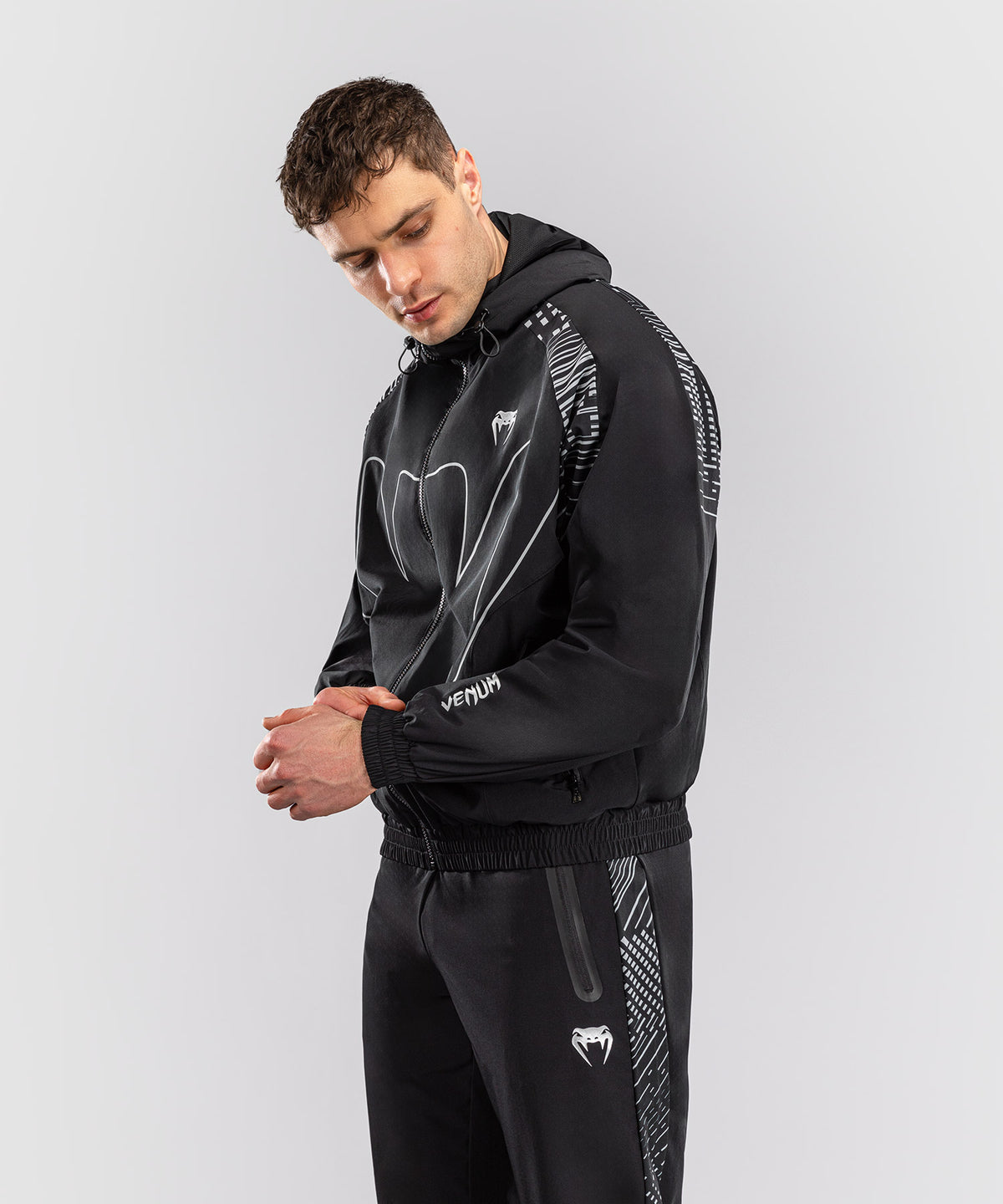 Veste de Survêtement Venum Midnight Fury – Noir/Gris/Argent